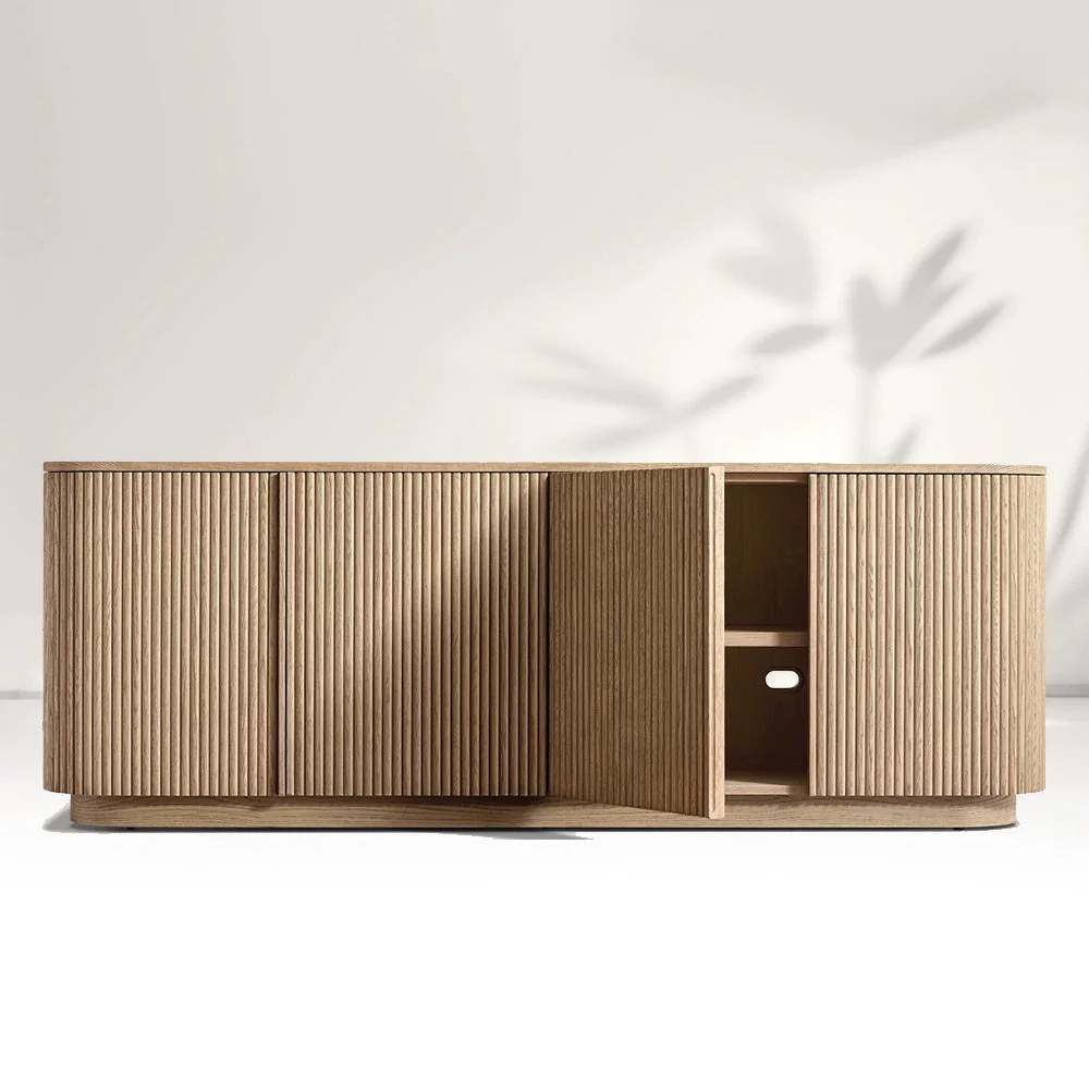 Sala de estar americana de madera maciza gabinete de entrada de entrada de roble blanco