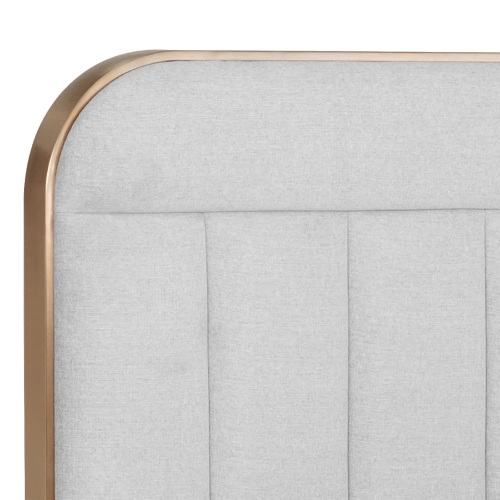 Cama tapizada a gris claro moderno