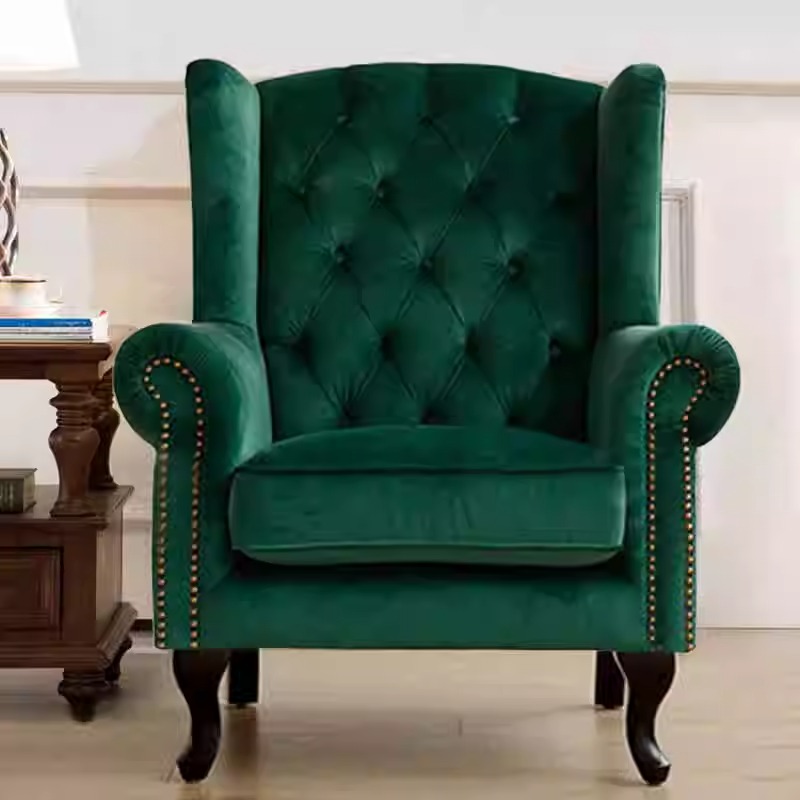 Silla de sofá de tela de estilo americano