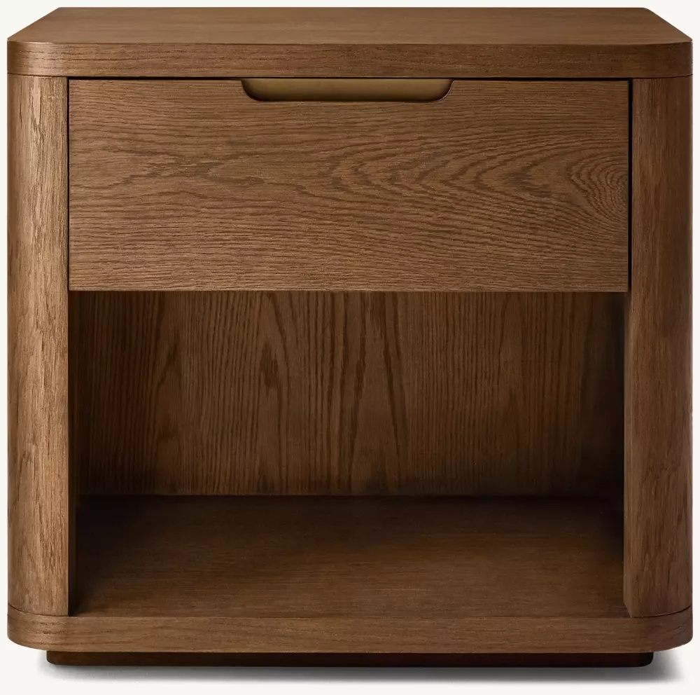 Madera de madera sólida abrió la mesita de noche 