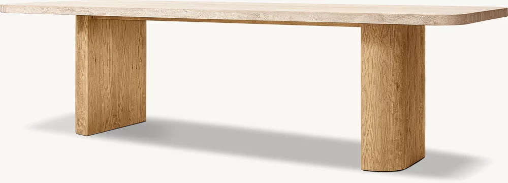 Mesa de comedor rectangular de roble