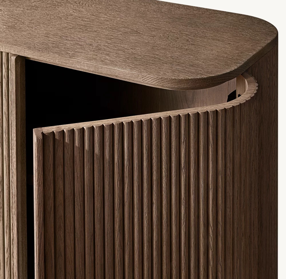 Sala de estar americana de madera maciza gabinete de entrada de entrada de roble blanco