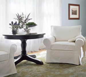 Sofá blanco extraíble y lavable