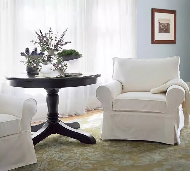 Sofá blanco extraíble y lavable