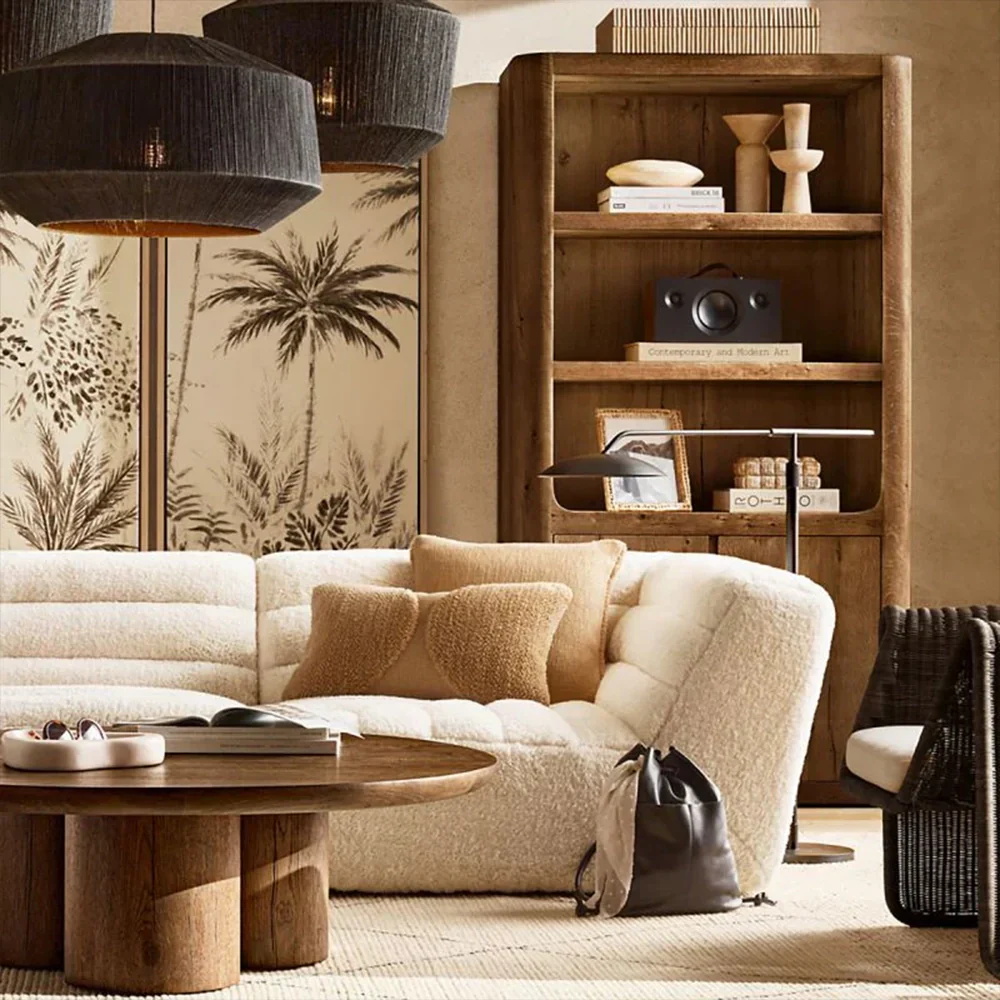 Natural - Estante de almacenamiento de madera inspirado