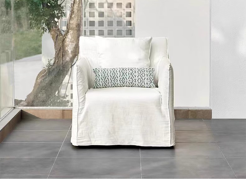 Tela de lino de estilo japonés sofá simple