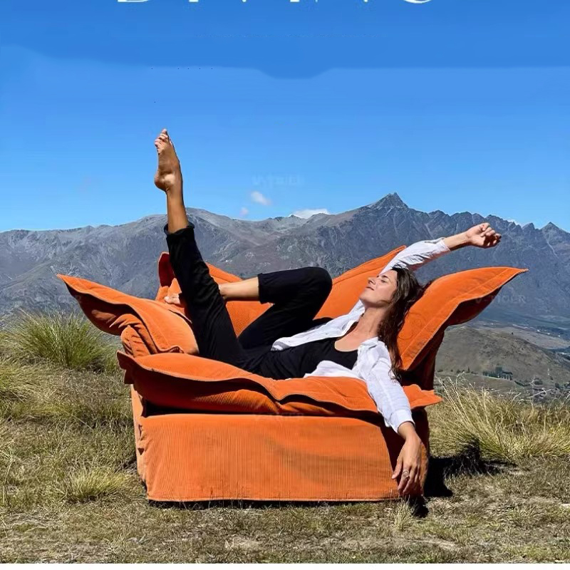 Sofá súper suave minimalista para relajarse