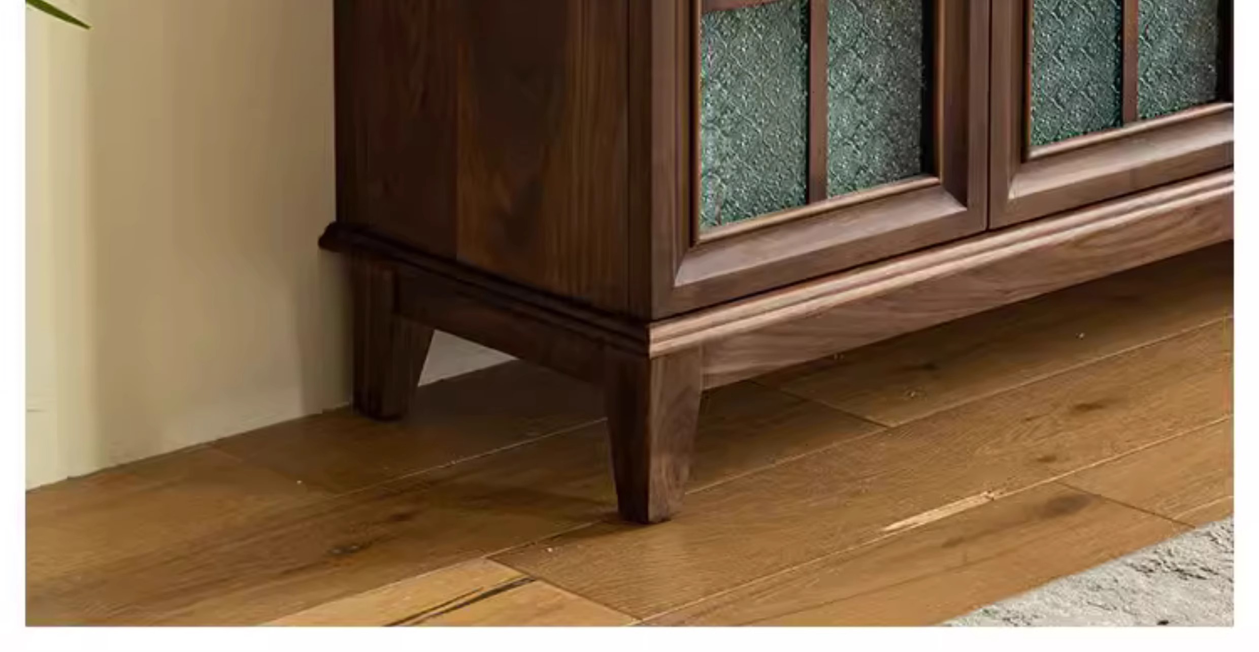 Aparador de madera maciza de nogal negro