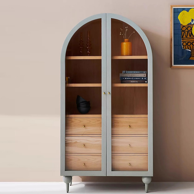 Gabinete con puertas de vidrio Estudiar muebles