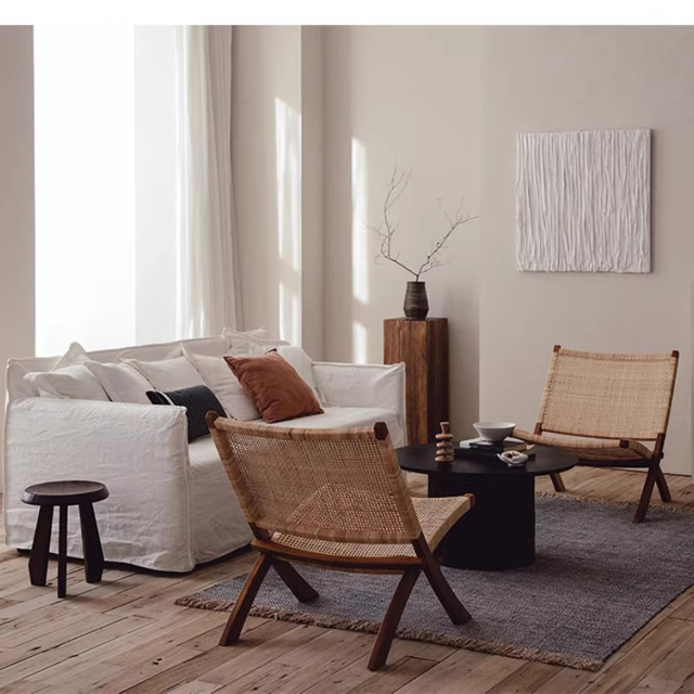 Crema - sofá de salón de sala de estar de estilo