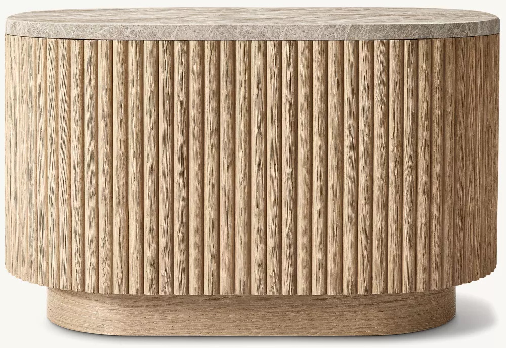 Mesa lateral rectangular de piedra