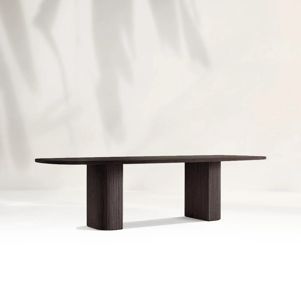Mesa de comedor de madera rectangular de Finnley