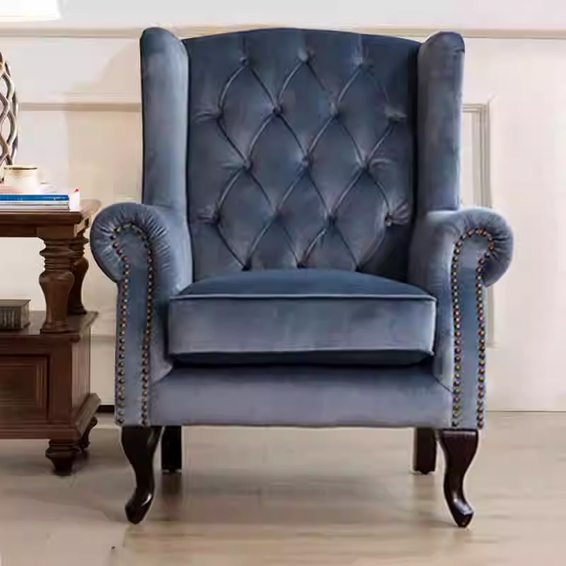 Silla de sofá de tela de estilo americano