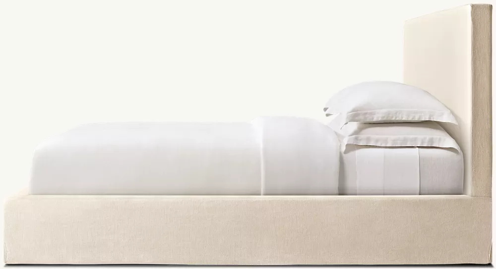  Cama de panel de tela slipbovered