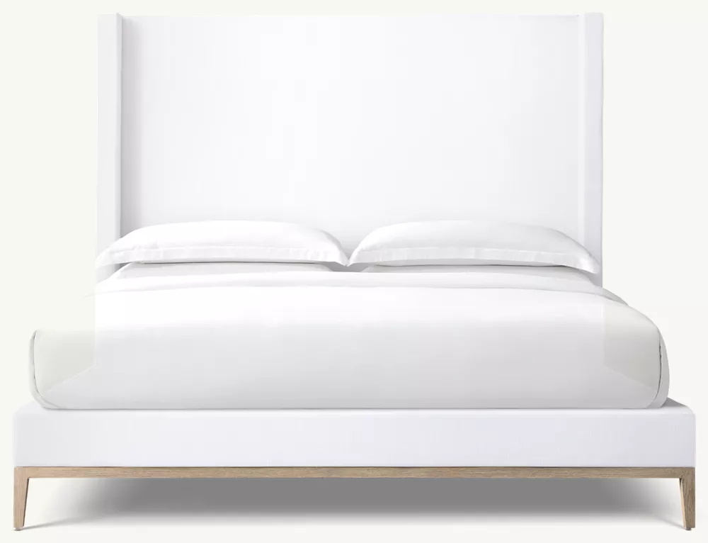  Cama de plataforma de refugio de telas - base de roble