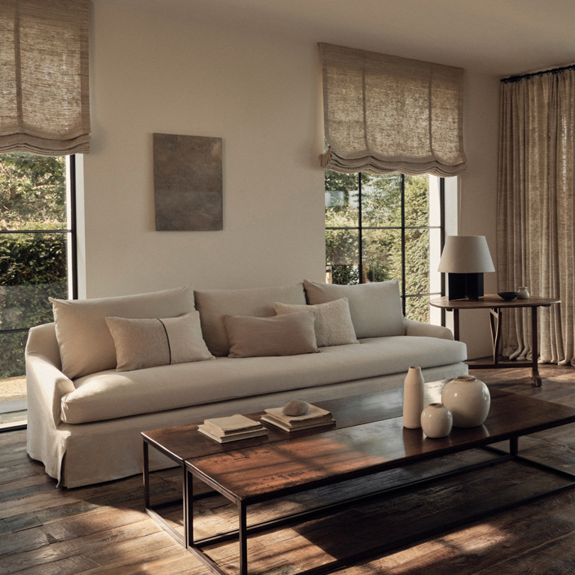 Sofá de tela lavable de estilo zen