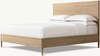 Cama con respaldo completo de madera maciza de roble blanco