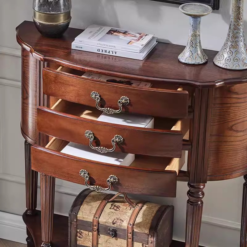 Gabinete de entrada semicircular retro de estilo americano