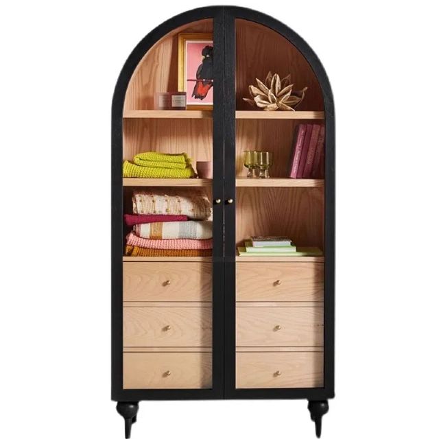 ¿Qué espacios son los más adecuados para una librería de madera maciza de vidrio?