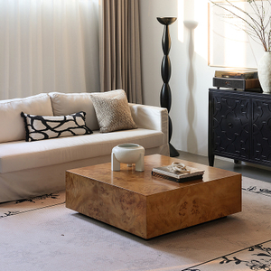 Mesa de café de corteza de árbol americano