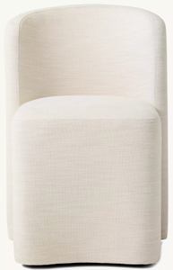 Sillón minimalista de tela moderna hecha de madera maciza para cenar