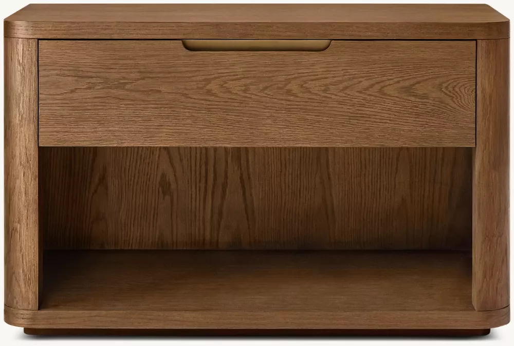 Madera de madera sólida abrió la mesita de noche 