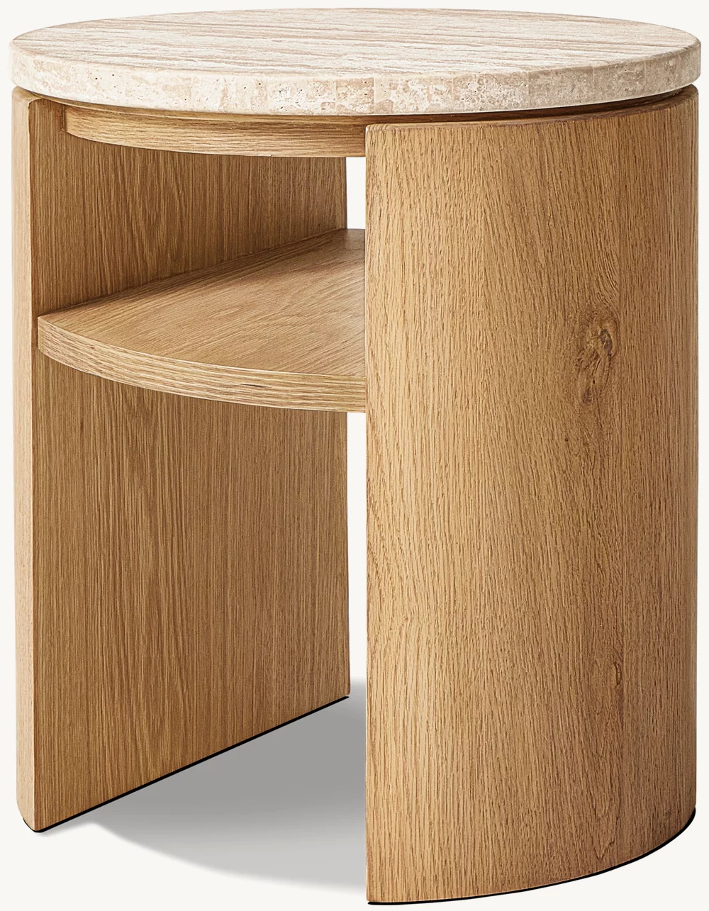 Mesa redonda de madera sólida