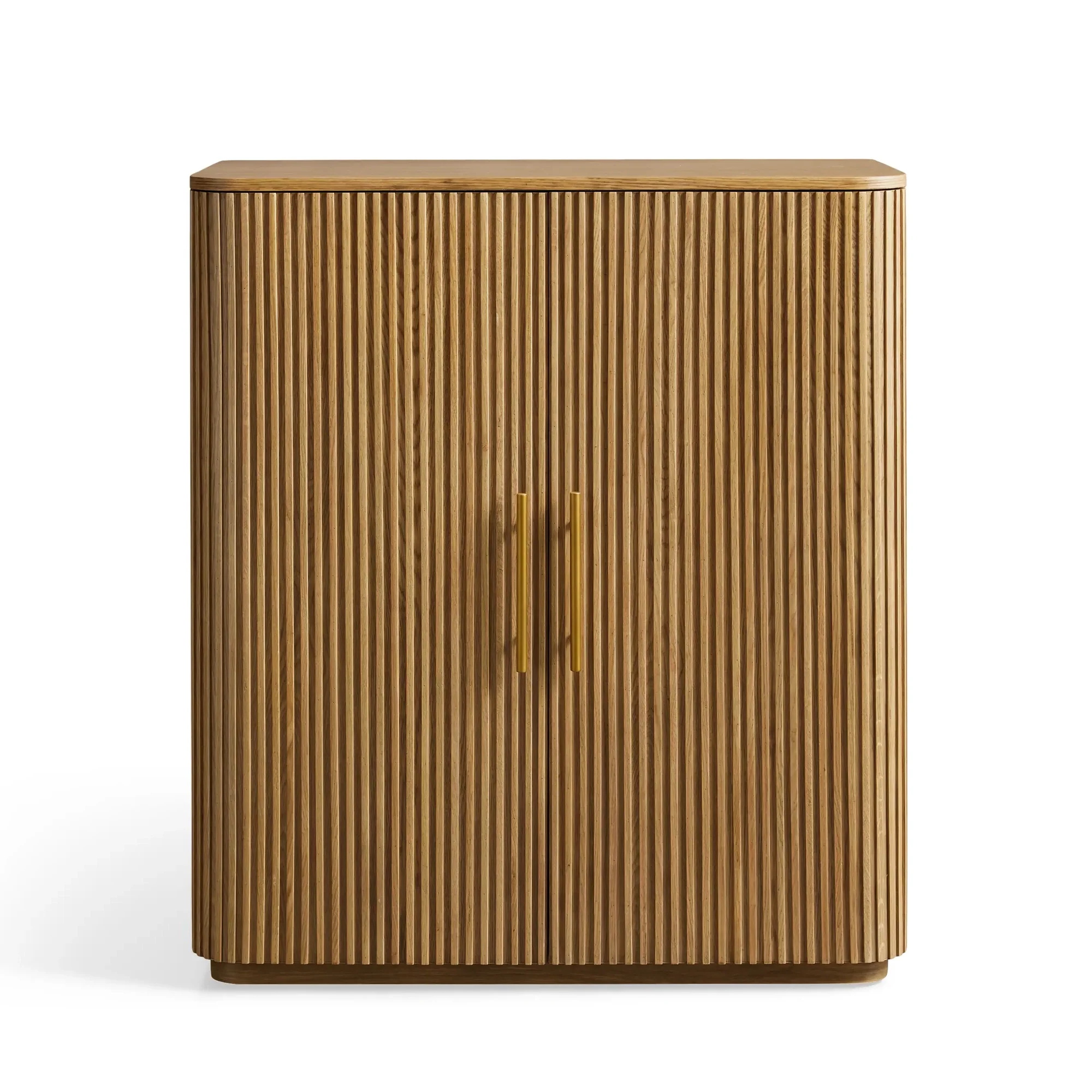 Gabinete moderno de vino de roble blanco