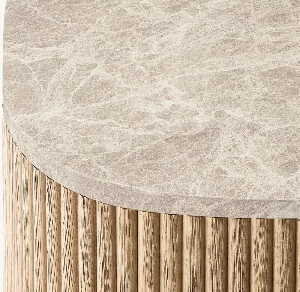 Mesa lateral rectangular de piedra