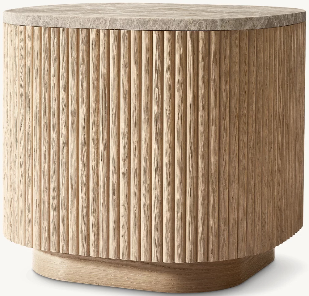 Mesa lateral rectangular de piedra