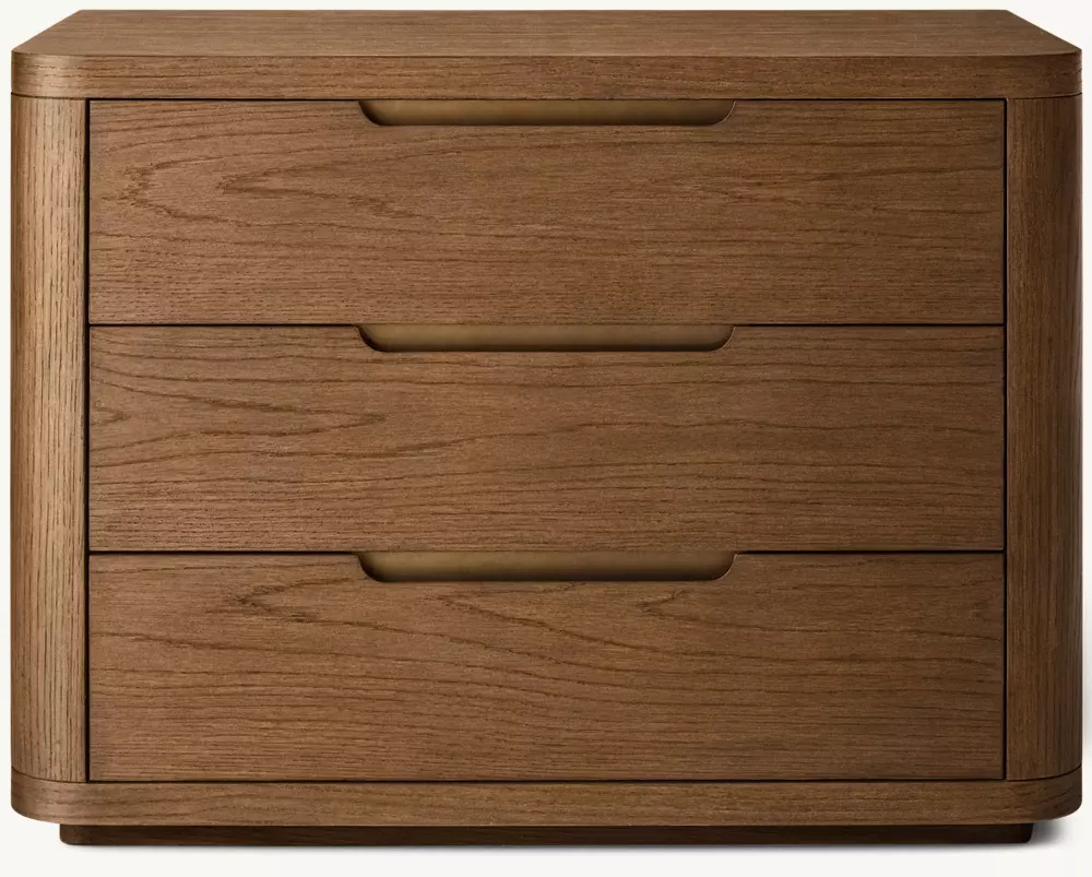 Madera de madera sólida de borde redondeado