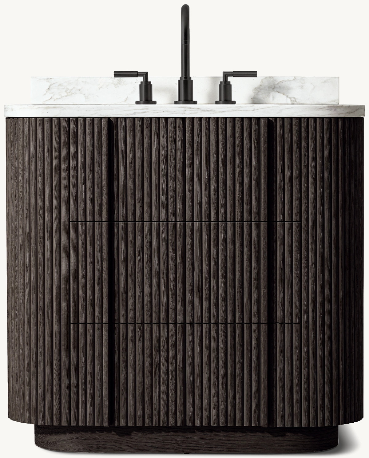 Vanidad individual de roble negro
