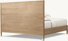 Cama con respaldo completo de madera maciza de roble blanco