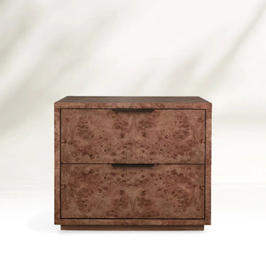 Mesa de madera y cuero de lujo de Burl